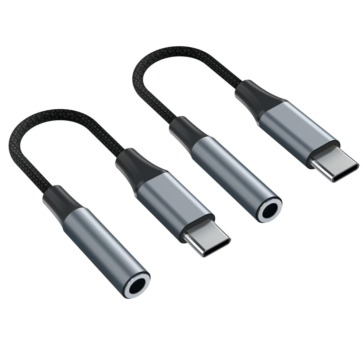 2pcs USB C to 3.5mm Female Headphone Jack Adapter