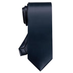URAQT Men Solid Satin Necktie, 8cm Classic Formal Tie