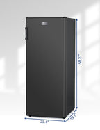 BLACK+DECKER 14 Cu. Ft. Convertible Freezer Refrigerator, Upright Freezer with Glass Shelves, ENERGY STAR rated, Frost Free, BUC1400XB, Black