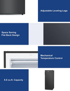 BLACK+DECKER 14 Cu. Ft. Convertible Freezer Refrigerator, Upright Freezer with Glass Shelves, ENERGY STAR rated, Frost Free, BUC1400XB, Black