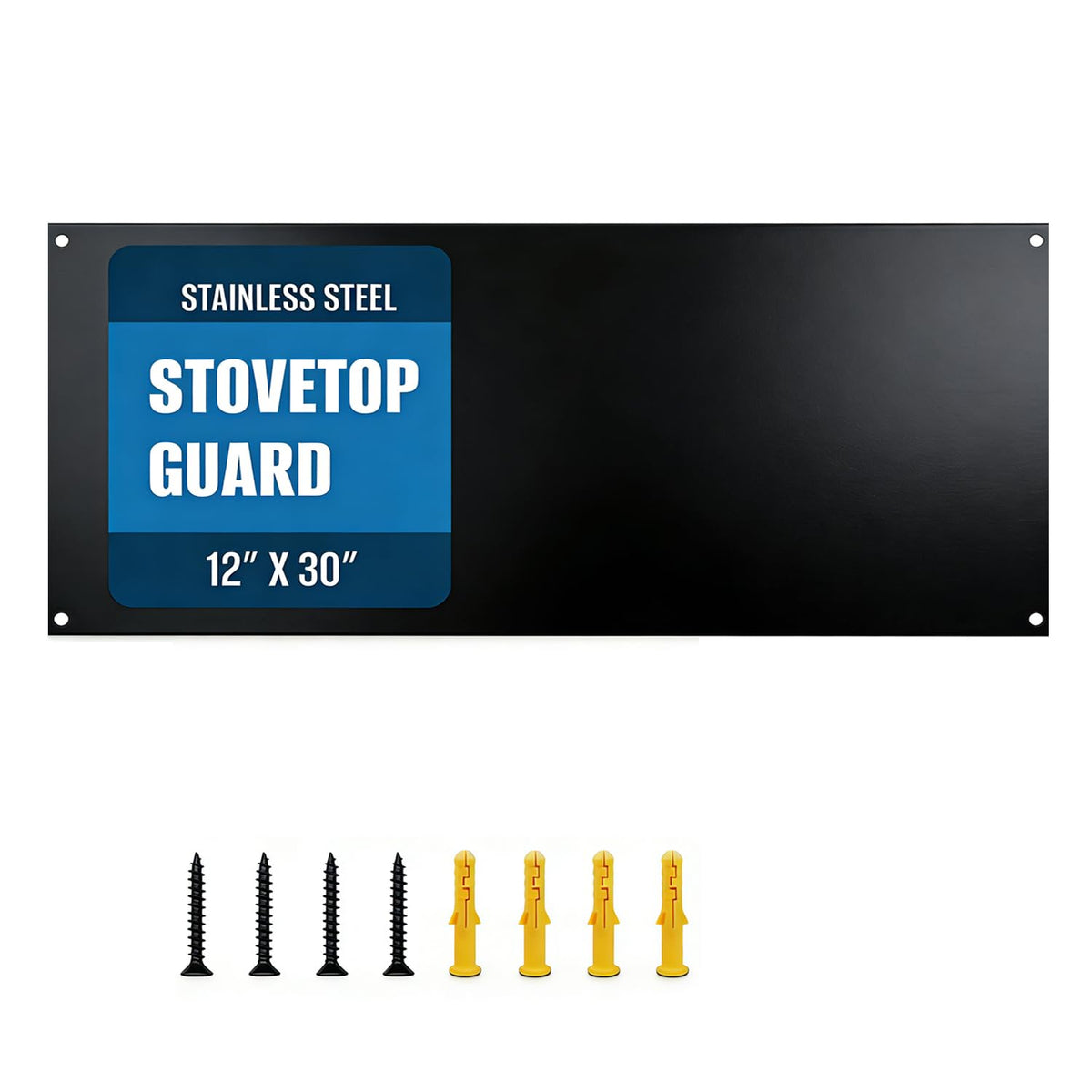 2-Pack 24" By 30" Stainless Steel Stove Backsplash, Reversible Ultra Flat Splatter Guard Range Hood Backsplash, Easy Clean Wall Shield Metal Panel