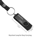 ENUODA 16GB USB Stick 1 Pack Memory Stick USB 2.0 Flash Drives Swivel Design Pen Drive for Data Storage Thumb Drive with LED Light (Black)