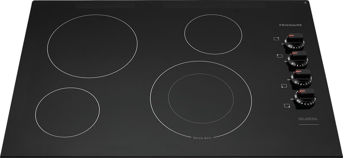 Frigidaire FFEC3025UB 30 Inch Electric Smoothtop Style Cooktop with 4 Elements in Black