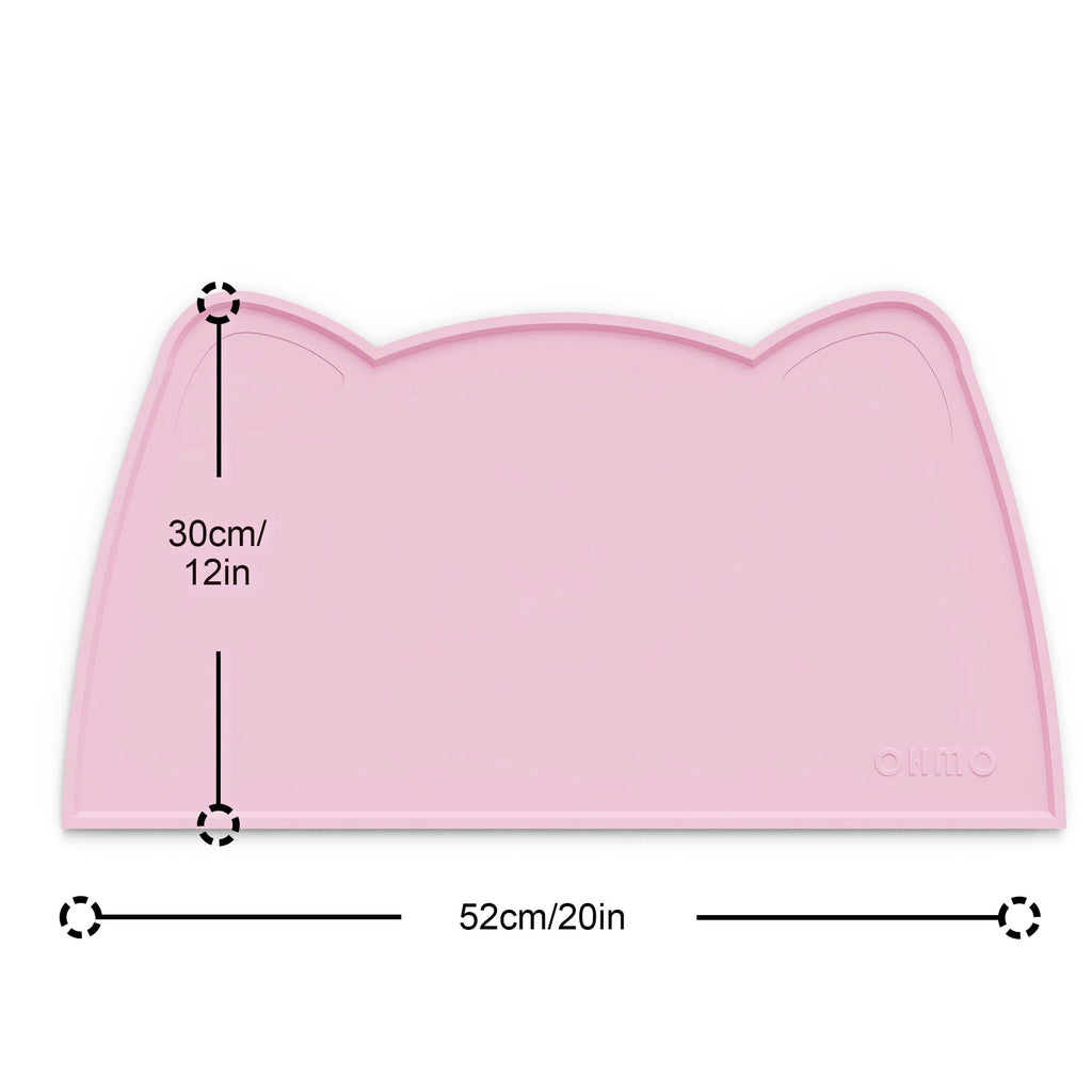 OHMO Silicone Cat Food Mat for Food&Water Bowls, 46x25cm, Honey