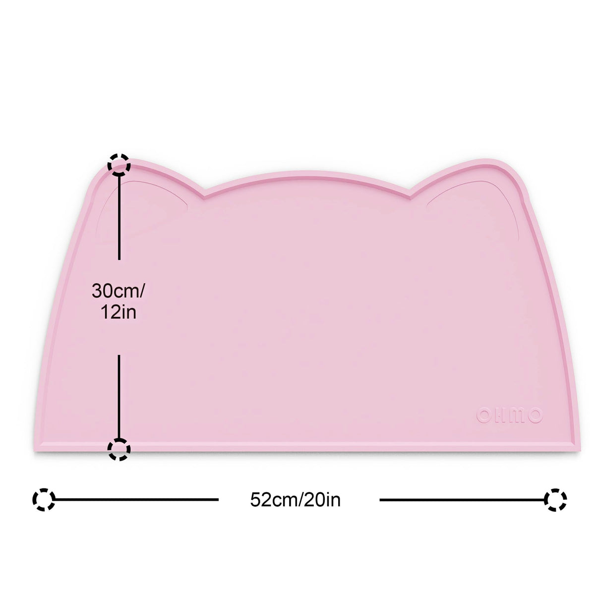OHMO Silicone Cat Food Mat for Food&Water Bowls, 46x25cm, Honey