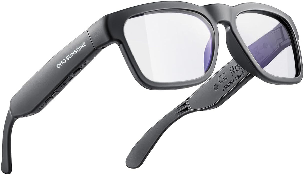 OhO Open Ear Smart Glasses, UV400 Z87.1 Lightweight Audio Bluetooth Glasses