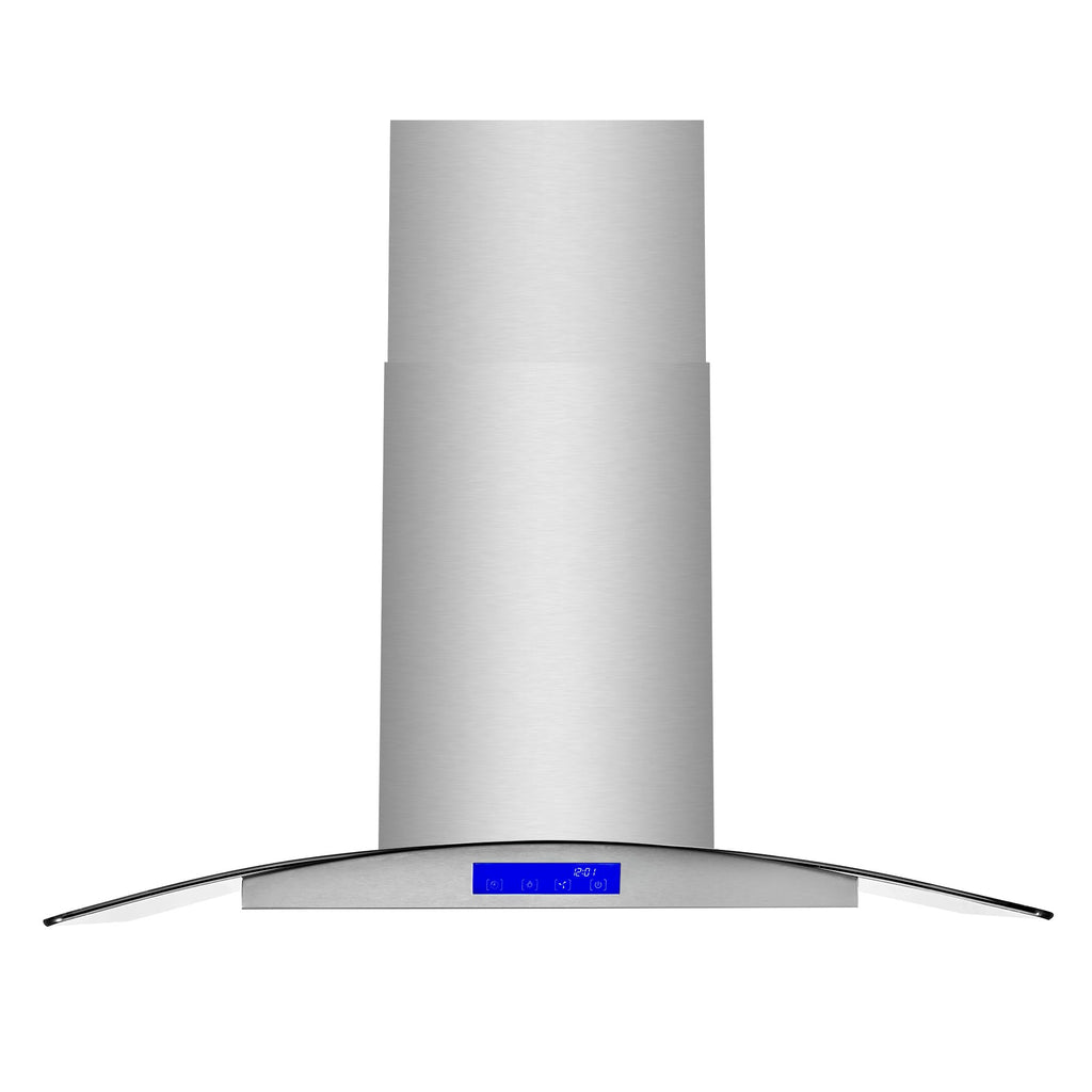 30 in. Lumin Coll 380 CFM Ducted Island Range Hood, LED, Stainless Steel