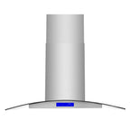 30 in. Lumin Coll 380 CFM Ducted Island Range Hood, LED, Stainless Steel