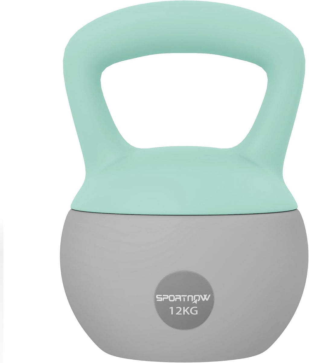 SPORTNOW 4/6/8/10/12kg Soft Kettlebell with Non Slip Handle Grey