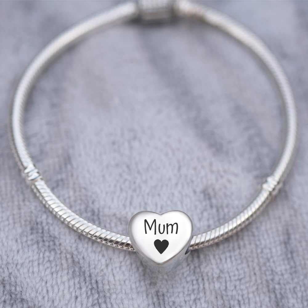 2Burned Custom Personalised Stainless Steel 316 Love Heart Photo Charm