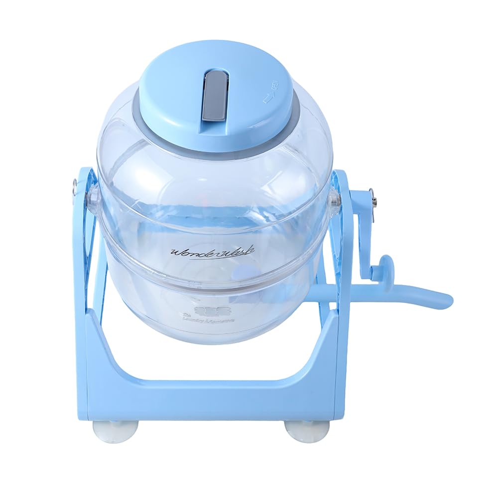WonderWash Portable Washing Machine for Apartment & Tiny Spaces - Manual Hand Clothes Washer with Retro Design - Clean Laundry Anywhere with Our Countertop, Non-Electric, Small Washer - Blue