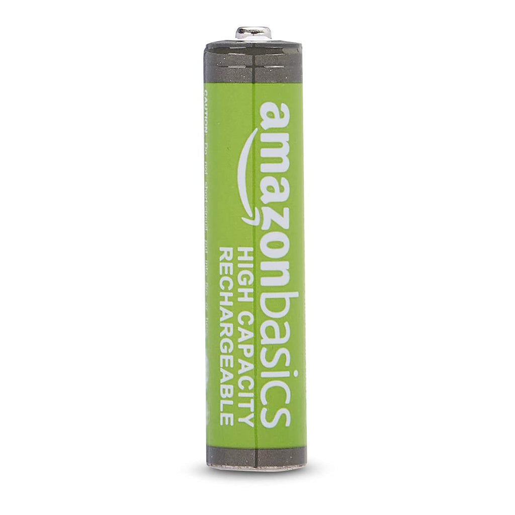 Amazon Basics 8-Pack Rechargeable AAA NiMH High-Capacity Batteries, 850 mAh, 1.2V, Recharge up to 500x Times, Pre-Charged