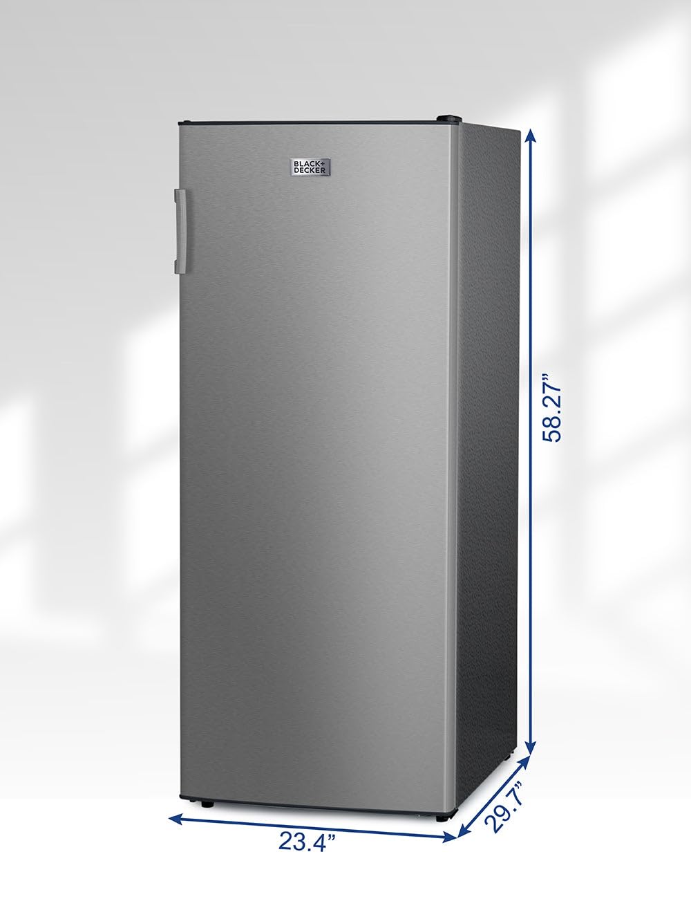 BLACK+DECKER 14 Cu. Ft. Convertible Freezer Refrigerator, Upright Freezer with Glass Shelves, ENERGY STAR rated, Frost Free, BUC1400XB, Black