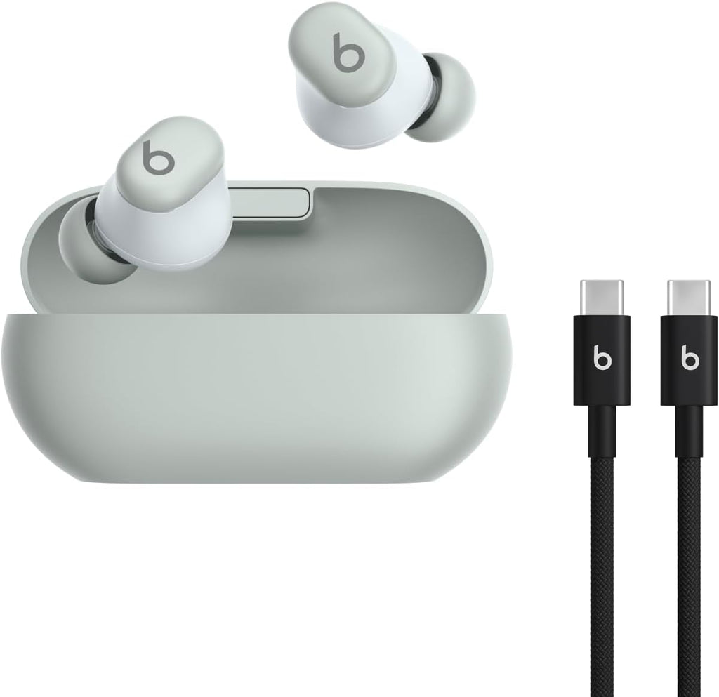 Beats Solo Buds - Wireless Bluetooth Earbuds with USB-C Charging Cables (1.5) - Storm Gray