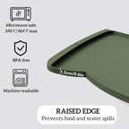 OHMO Silicone Cat Food Mat for Food&Water Bowls, 46x25cm, Honey