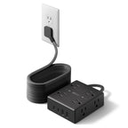 SUPERDANNY Extension Cord,Flat Plug Surge Protector Power Strip,6Ft