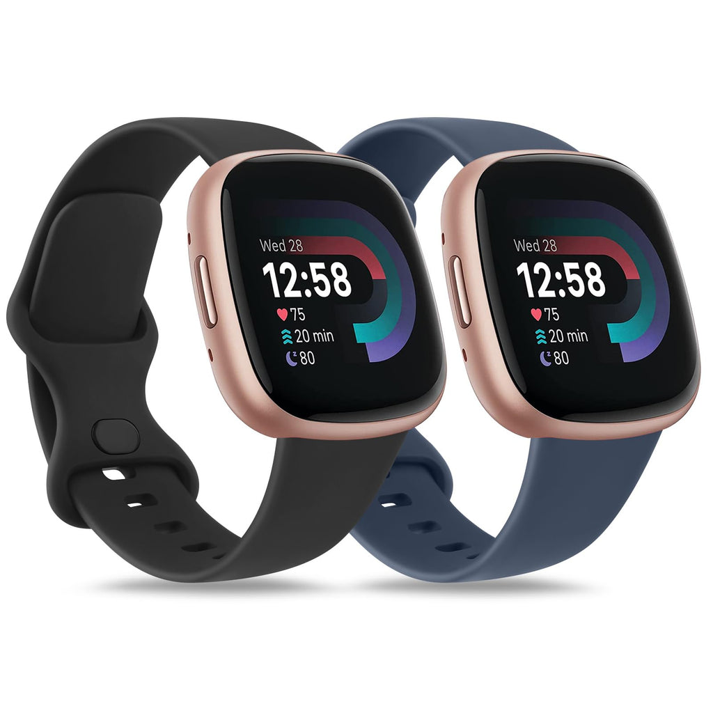 AK Straps for Fitbit Sense 2/Fitbit Sense/Fitbit Versa 4/Fitbit Versa 3 Straps for Women Men,Silicone Sport Classic Soft Replacement Straps Compatible with Fitbit Versa 3/Versa 4/Sense/Sense 2