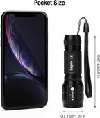 LE LED Torch, LE1000 Powerful Handheld Flashlight, Adjustable Focus, 4 PCs