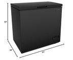 FRIGIDAIRE EFRF5003-BLACK Chest Deep Freezer-Garage-Ready, 5.0 Cu. Ft. Capacity, Black-Adjustable Thermostat-Removable Vinyl Coated Wire Basket-Easy Defrost Drain