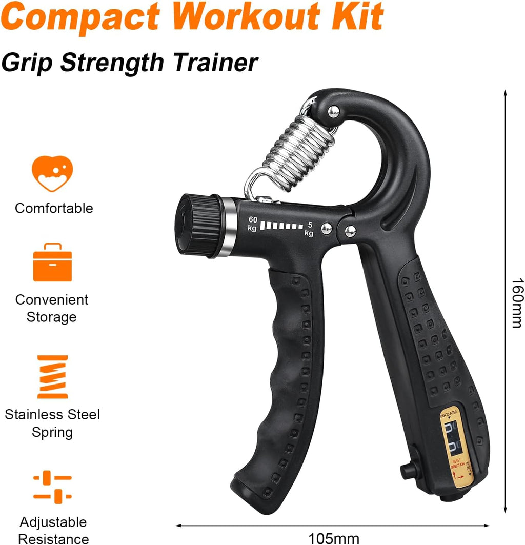 GRIFEMA GA5003 Hand Grip Strengthener Forearm Gripper 5-60kg Black