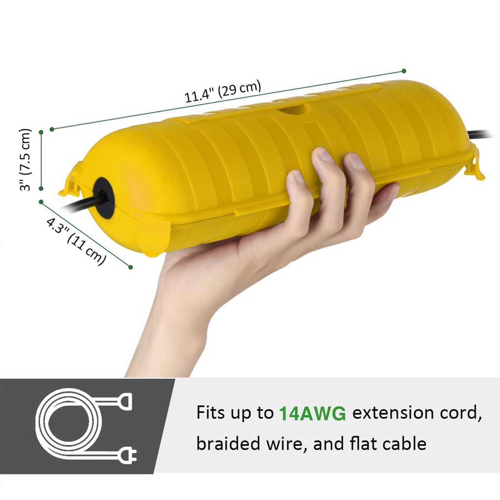[3 Pack] Flemoon Outdoor Extension Cord Safety Cover with Waterproof Seal