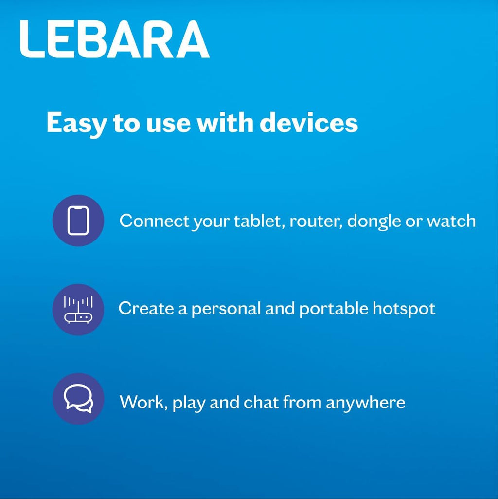 Lebara Mobile SIM Card: 5GB Data SIM Only Plan for £2.50, Half Price for First 3 Months, No Contract, UK Calls, Texts, International Minutes, EU and India Roaming Included, Fits All Devices
