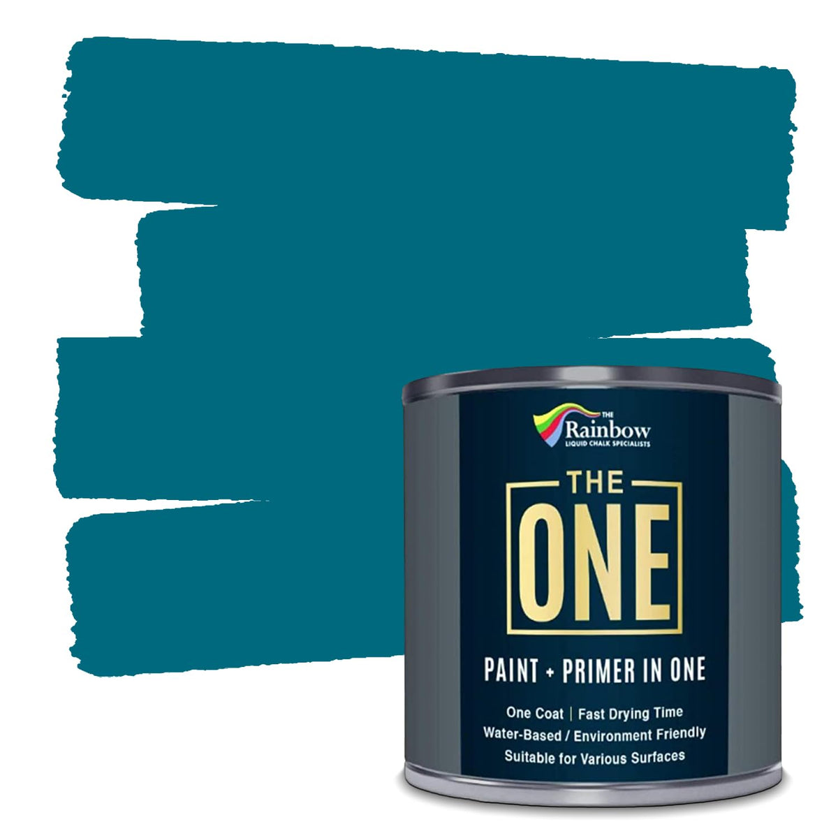 The ONE All-In-One Paint & Primer - Deep Red Satin, 2.5 L | Multi-Surface 1 Coat Formula | Easy Indoor & Outdoor Decorating for Home & Garden Walls, Floors & Furniture | Durable, Water-Based & Low VOC