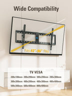 Mounting Dream Tilting TV Wall Mount for Most 37-90 Inch TVs up to 132lbs