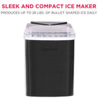 Frigidaire EFIC123-SS Counter Top Maker, Produces 26 pounds Ice per Day, Stainless Steel