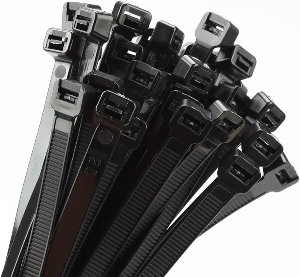 Armpow 18 inch Black Zip Ties Heavy Duty 100 PACK, 220 LBS Ultra Exclusive Strong Plastic Wire Ties, Large Cable Ties Extra Long Tie Wraps, Indoor and Outdoor UV Resistant
