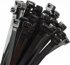 Armpow 18 inch Black Zip Ties Heavy Duty 100 PACK, 220 LBS Ultra Exclusive Strong Plastic Wire Ties, Large Cable Ties Extra Long Tie Wraps, Indoor and Outdoor UV Resistant