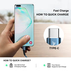 Extra long USB to USB C Cable 3m, PS5 Controller Charging Cable Type C Charger cable for Samsung Galaxy S22 S21 S20 Plus Note 10 9 8, Google Pixel,LG, Playstation 5, Xbox Series X/S