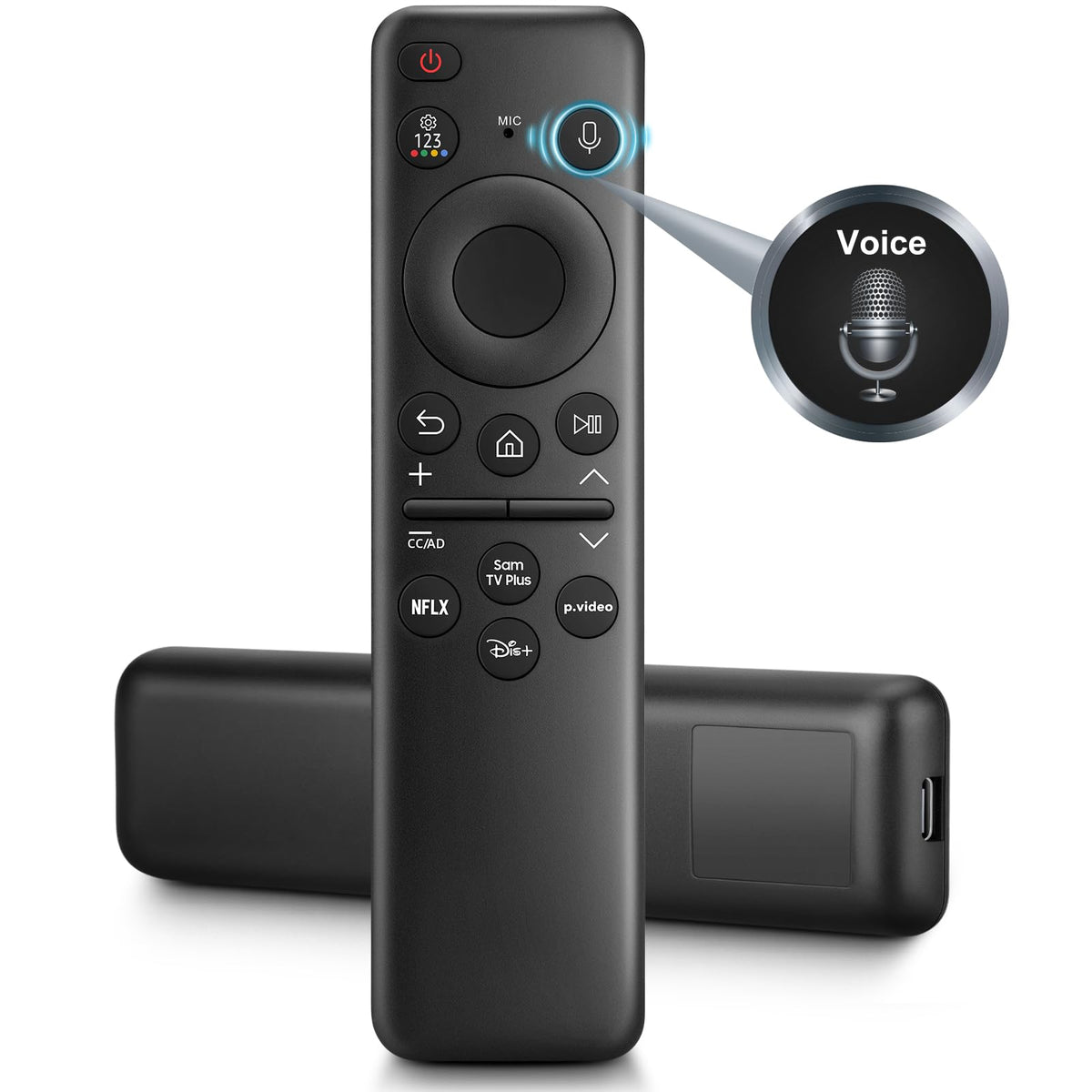 Voice Remote for Samsung Smart TV QLED UHD Frame Curved Solar 4K 8K Q60 Q70 Q80 Q90 8 Series 9 Series TU8000 AU8000 CU7000 CU8000 DU7200 DU8000 Voice Remote Control Replacement
