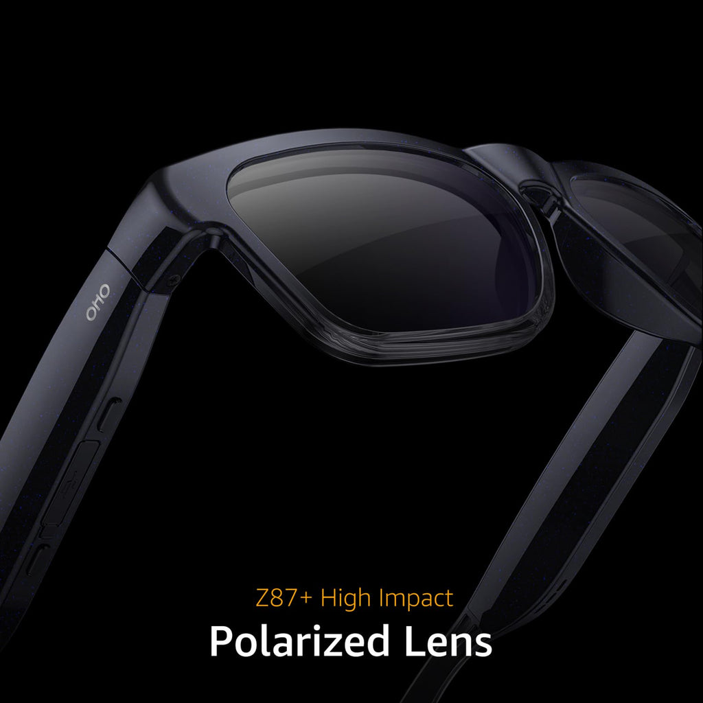 OhO Open Ear Smart Glasses, UV400 Z87.1 Lightweight Audio Bluetooth Glasses