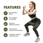 CFX Resistance Bands Set, Exercise Bands with Non-Slip Design for HIPS & Glutes, 3 Levels Workout Bands for Women and Men, Booty Bands for Home Fitness, Yoga, Pilates