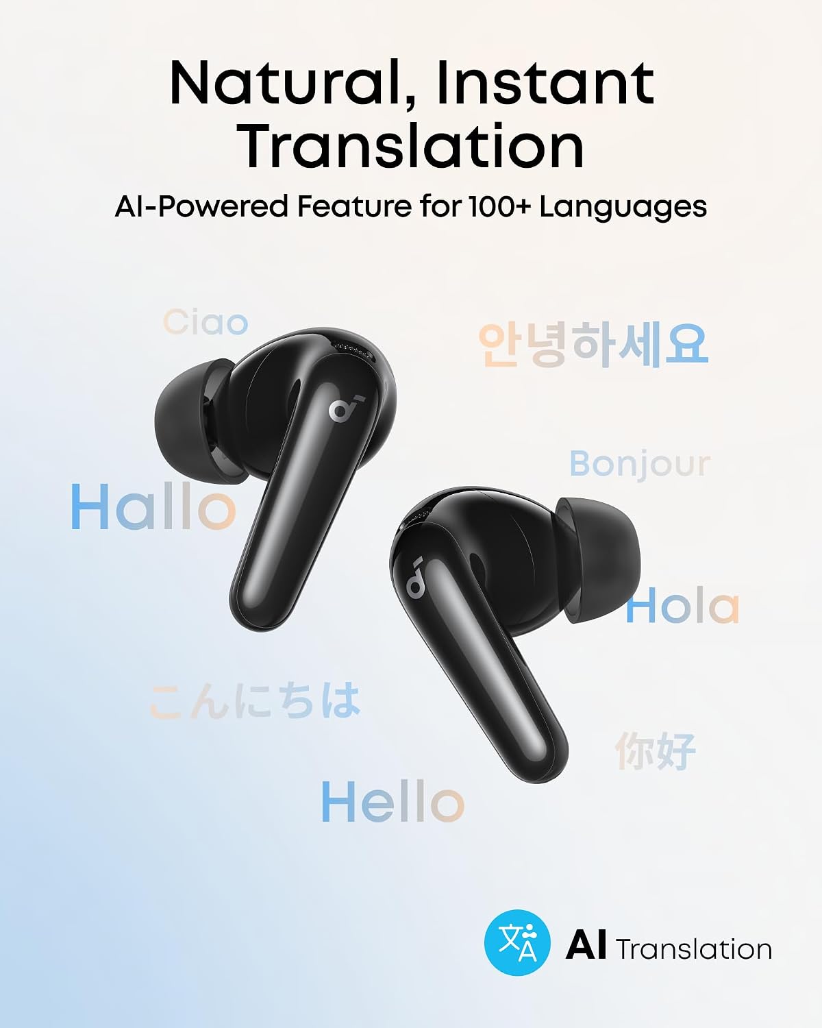 Soundcore P31i by Anker Translation Earbuds with Real-Time Adaptive ANC