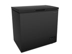 FRIGIDAIRE EFRF5003-BLACK Chest Deep Freezer-Garage-Ready, 5.0 Cu. Ft. Capacity, Black-Adjustable Thermostat-Removable Vinyl Coated Wire Basket-Easy Defrost Drain