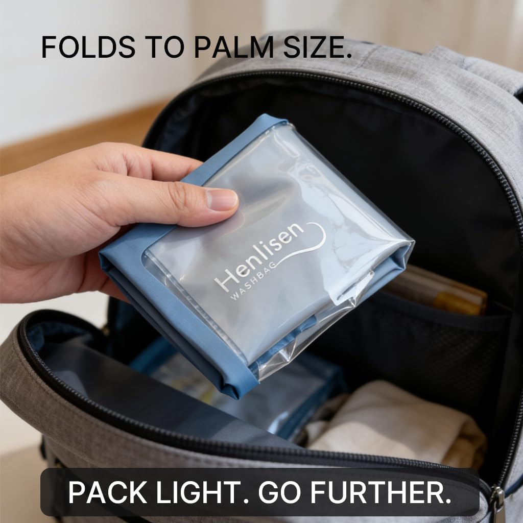 Portable Washing Bag Hand Wash Bag Travel Manual Washer RV Laundry Solution
