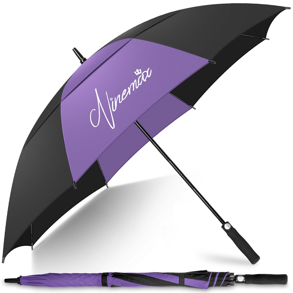 NINEMAX Large Golf Umbrella Windproof Strong 54/62/68 Inch,Extra Big Golf Umbrellas Automatic Open Double Canopy for Gents Women