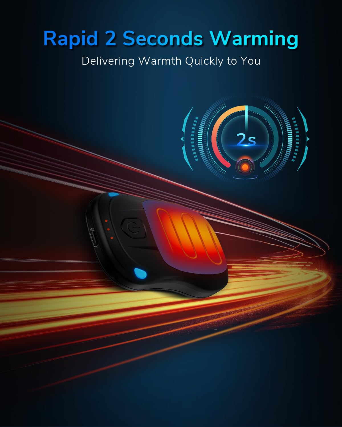 Hand Warmers 2 Pack, Rechargeable Hand Warmer with 20Hrs Warmth Time, Electric Hand Warmers 3 Levels Heating, Portable Handwarmers for Pockets and Gloves in Cold Winter, Gifts for Christmas