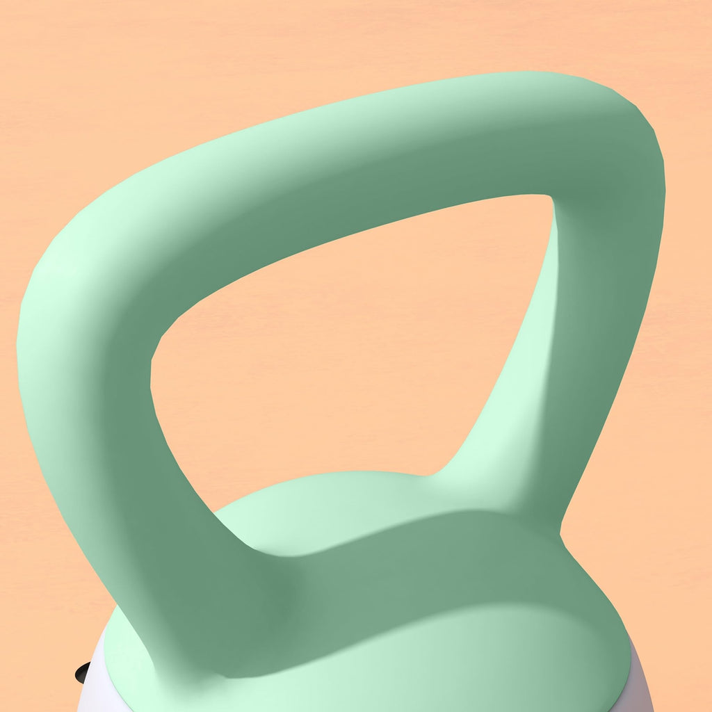SPORTNOW 4/6/8/10/12kg Soft Kettlebell with Non Slip Handle Grey