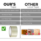 3 Rolls Clear Parcel Tape, 48mm X 66m, Strong Heavy Duty & Low Noise Packing Tape for Packing Boxes, Moving Boxes, and Secure Packaging