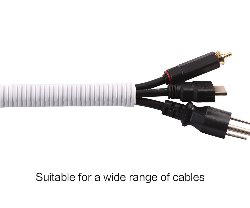 Alex Tech 10ft - 1/2 inch Split Wire Loom Tubing - Black