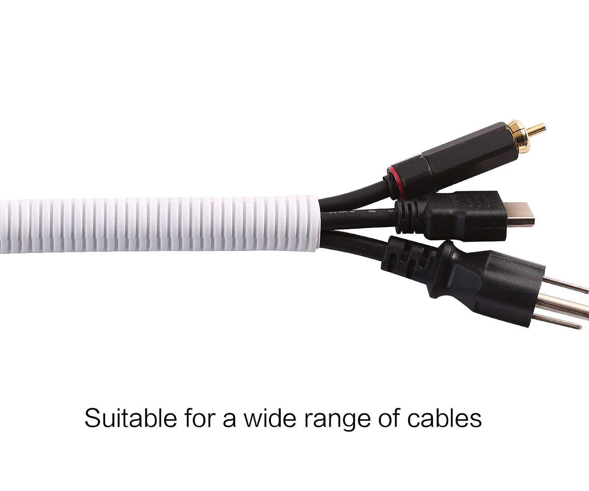 Alex Tech 10ft - 1/2 inch Split Wire Loom Tubing - Black