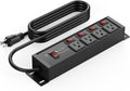 CCCEI 12 Gauge Heavy Duty Surge Protector, Black, 6FT, 1