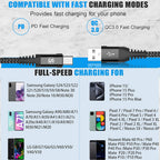 2-Pack 1M USB C Cable 3.1A Fast Car Charger Cable Compatible for iPhone 17 air 16 15 Plus Pro Max, Samsung Flip/Fold 7 6 5 4 3 S26 S25 S24 S10 S20 S21 S22 S23 A16/15/14/13/12 A35/A34 A56/55/54, Pixel