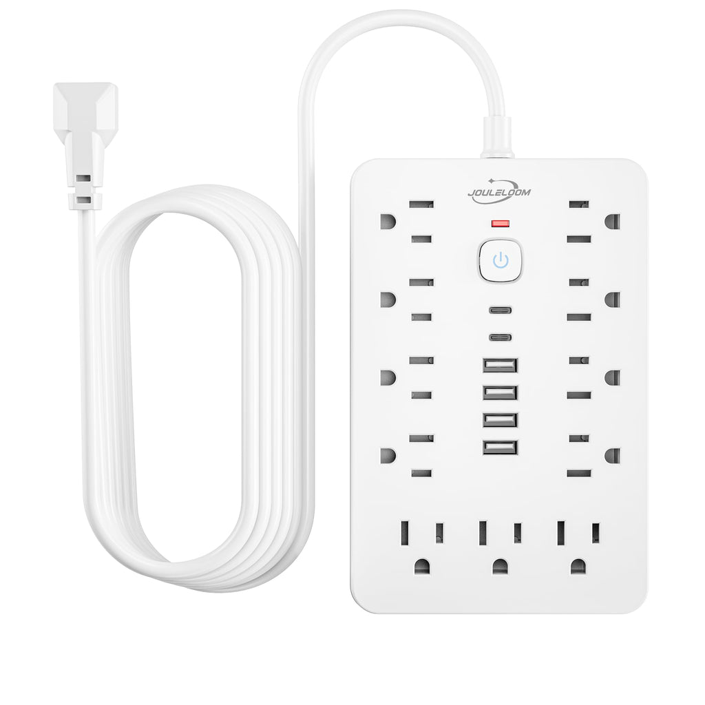 6 FT Flat Plug Surge Protector Power Strip,11 AC Outlets with 6 USB Ports