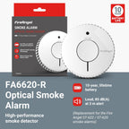 FireAngel FA6620 Optical, Battery Powered Fire/Smoke Alarms for Home