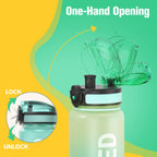 Sahara Sailor Water Bottle 1L, Leakproof Tritan Bottle with Time Marker