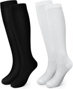 Compression Socks, (2/4/6/7 Pairs) for Men & Women 15-20 mmHg is Best for Athletics, Running, Flight Travel, Support